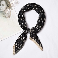 APASZKA Chustka SATYNA JEDWABNA Plisowana 55x55cm