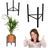 KWIETNIK STOJAK NA KWIATY METALOWY CZARNY LOFT DONICZKA DONICA MAX 21 CM