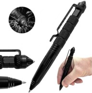 Długopis Taktyczny EDC Wybijak do Szyb Wolfram Metalowy Czarny