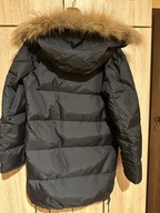 Płaszcz puchowy obszycie kaptura z jenota, parka, kurtka puchowa