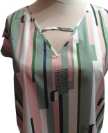 Bluzka krótki rękaw wielokolorowa r. 44