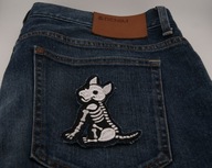 Naszywka Haftowana PIES SZKIELET – 10 x 9 cm