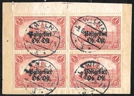 &OKUPACJA NIEMIECKA (ON) ROCZNIK 1916 Fi 28b kas. czwórka na wyc. gw/opis