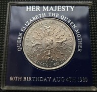 *WIELKA BRYTANIA [1796 A]*25 Pence 1980 Elizabeth II Queen Mother 80 urodz.