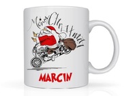 Świąteczny kubek z TWOIM imieniem na prezent MOTOR MIKOŁAJKI ŚWIĘTA
