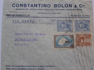 Argentyna - list lotniczy do Niemiec 1935 r - lot zeppelinem CONDOR