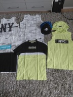 Tylko C&A bluzka t-shirt moro czapka PLAYSTATION rozm.158-164 6 sztuk bdb+