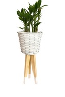 Drewniana podstawka-stojak na doniczkę – mini dekoracja naturalna