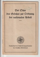 III Rzesza DAF sens ustawy broszura 26 stron 1933 ORGINAL