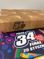 SztabMarki 75 Dębowa deska sztorcowa do krojenia z logo WOŚP