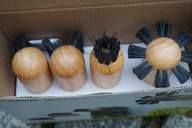 WIESZAKI 4x SZCZOTKI DENMARK NEW DREWNO WOOD danish design NOWE BOLIA