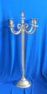 OGROMNY 73cm ŚWIECZNIK 5cio ramienny chromowany