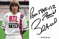 Autograf Daniel Bravo, Francja złoto ME 1984, dedykacja dla Mariusza