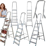 Drabina aluminiowa Bayersystem BS-DA6 150kg niebieskie elementy plastikowe