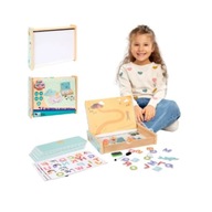 Zabawka Edukacyjna Magnetyczna Drewniana dla Dzieci z Wieloma Elementami