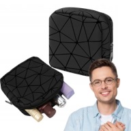 KOSMETYCZKA SASZETKA DAMSKA MINI NA PODPASKI LEKI KOSMETYKI ETUI CZARNA
