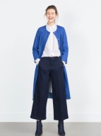 Z A R A płaszcz trencz narzutka jeansowy oversize vintage boho frędzle y2k