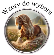 Snap, Napa, Charms, Szklane oczko - Koń - WZORY DO WYBORU