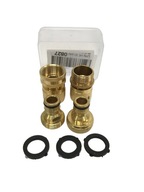 2 ZESTAWY ZŁĄCZY WĘŻA 3/4 CALA Z MOSIĄDZU SZYBKOZŁĄCZKA ADAPTER WĘŻA