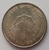Nepal 10 rs 1968 srebro