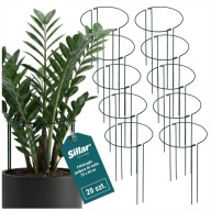 ZESTAW 20 SZT PODPORA DO ROŚLIN 40 CM METALOWE OBEJMY DO OGRODU PÓŁOKRĄGŁA
