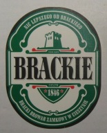 STARA ETYKIETA PIWO BRACKIE BROWAR ZAMKOWY CIESZYN