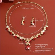 KOMPLET KOLIA KOLCZYKI diamenty KRÓLEWSKI cyrkoniami ŁEZKA ZLOTY ŚLUB BAL