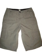 F&F-cienkie,szare bojówki w krateczkę L/34p90