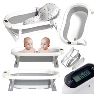 WANIENKA SKŁADANA DLA DZIECKA DUŻA NIEMOWLĄT Z TERMOMETREM I PODUSZKĄ LCD