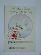 Wesołych Świąt - Mikołaj i pejzaż zimowy