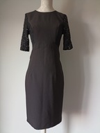 Śliczna sukienka czarna elastyczna z koronką