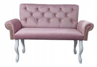 Sofa ławka glamour dwuosobowa
