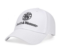 Czapka z daszkiem biała Smith&Wesson polowanie strzelectwo 100% Bawełna