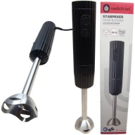 Czarny Blender ręczny 350W Switch On Turbo stal nierdzewna 2 prędkości