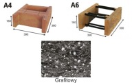 Pustak łupany Combet A4-A6 39x39x16 Grafitowy