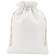 Woreczek materiałowy biały 25x18 cm ze sznurkiem