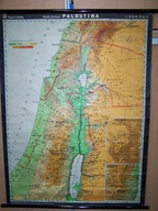 PALESTYNA W CZASACH STAROŻYTNYCH - MAPA Z LAT 60-TYCH.