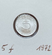 WĘGRY - 5 FILLER 1972 - mennicza - UNC - rzadka