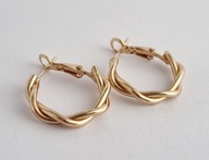 KOLCZYKI POZŁACANE KOŁA SKRĘCONE