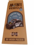 Puzzle Drewniane 3D MINI AUTO POLICYJNE Samochód Policja