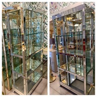 Lustrzano szklana witryna regał 180/80cm podświetlany