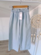 NOWE jeansy wide leg z szerokimi nogawkami błękit 134cm