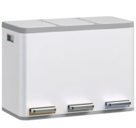 Kosz na śmieci potrójny metalowy 45L z systemem segregacji odpadów 3x15L