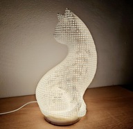 Lampka LED Kot 3D USB – designerska nocna dekoracja wnętrz