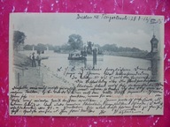 WROCŁAW BRESLAU WEJŚCIE DO GÓRNEJ ŚLUZY SZLAK ŻEGLUGOWY NA ODRZE WROCŁAWIU