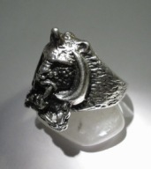 Sygnet Pierścień TYgrys Rock Metal wymiar 18 mm