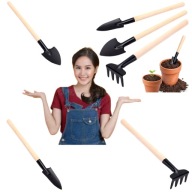 NARZĘDZIA OGRODOWE MINI ZESTAW AKCESORII GRABIE ŁOPATKA SZPADEL