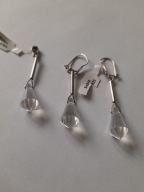 Srebrny komplet z kryształkami