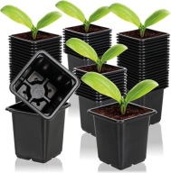 Doniczka tworzywo sztuczne czarny 60x doniczka do uprawy roslin 7,5x8cm