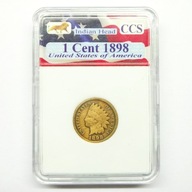 1 cent 1898 USA Indianin w plastikowym slabie Indian Head